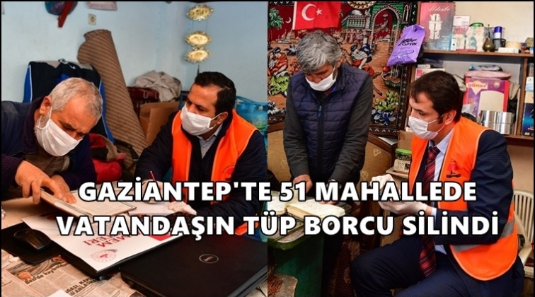 Gaziantep'te 51 mahallenin tüp borcu silindi