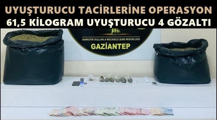 Gaziantep'te 61 kilo uyuşturucu ele geçirildi
