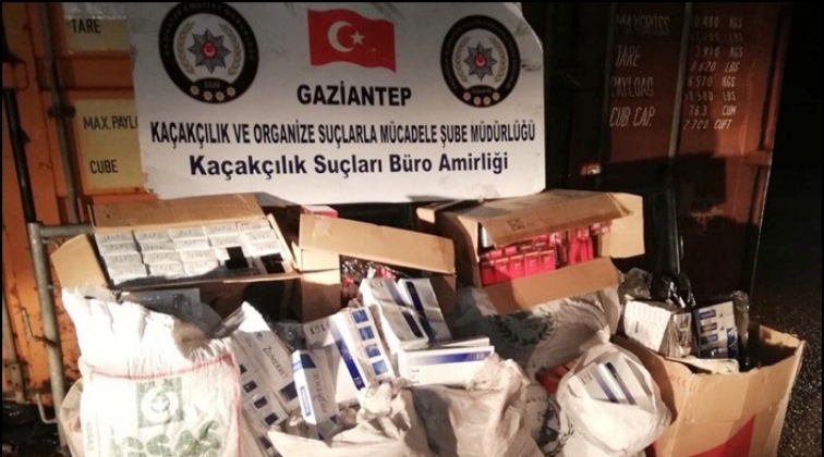 Gaziantep'te 9.300 paket kaçak sigara ele geçirildi