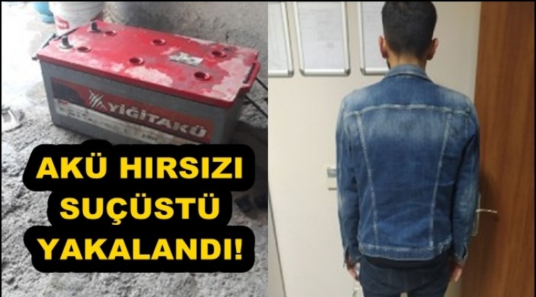 Gaziantep'te akü hırsızı suçüstü yakalandı!