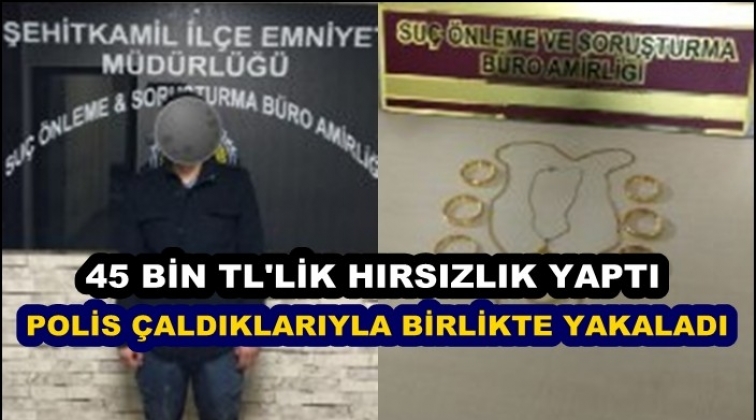 Gaziantep'te altın hırsızı polisten kaçamadı!