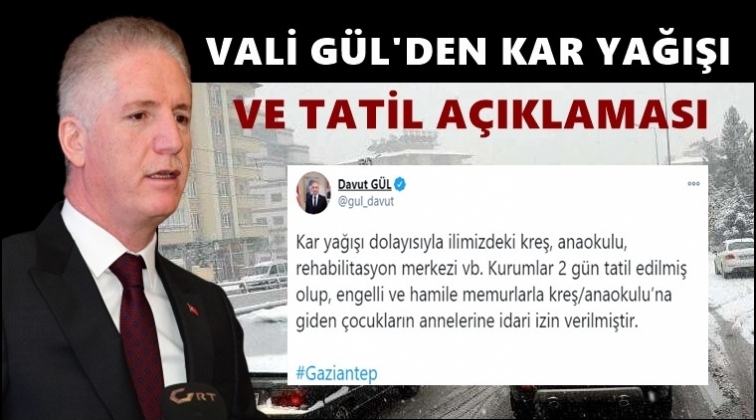 Gaziantep'te anaokulu ve kreşler tatil