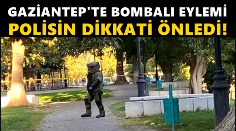 Gaziantep'te bombalı eylemi polis engelledi!
