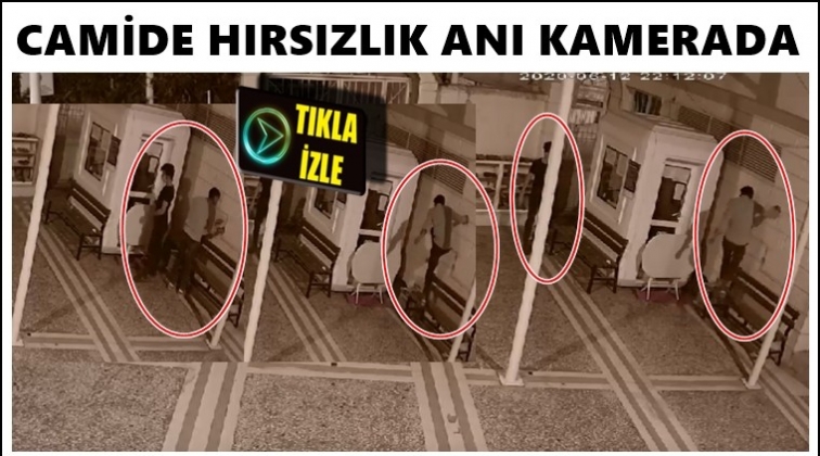 Gaziantep'te camide hırsızlık kamerada...