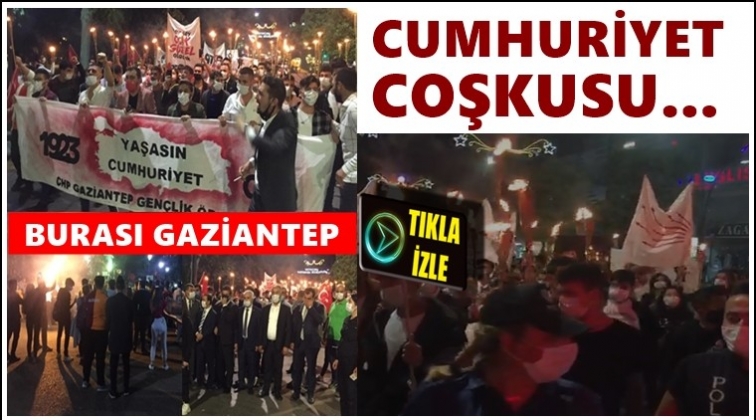 Gaziantep'te Cumhuriyet coşkusu...