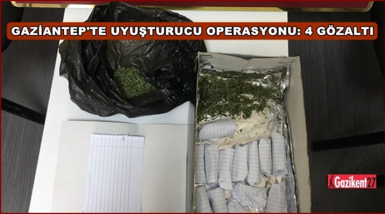 Gaziantep'te eş zamanlı uyuşturucu operasyonu