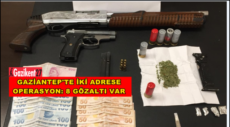 Gaziantep'te eş zamanlı uyuşturucu operasyonu