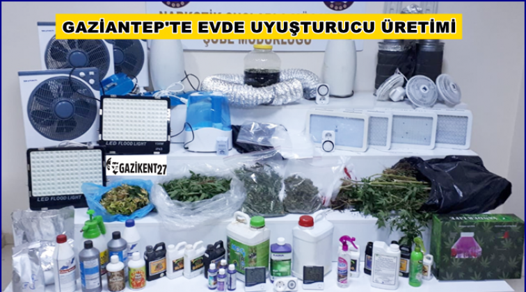 Gaziantep'te evde uyuşturucu üretimine operasyon