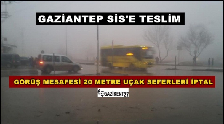 Gaziantep'te görüş mesafesi 20 metre, seferler iptal