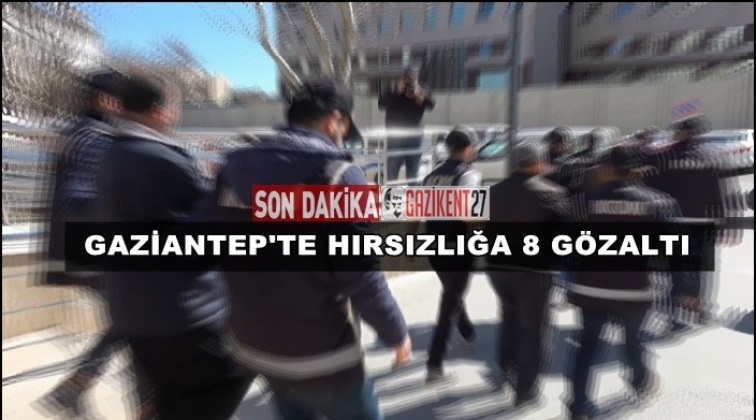 Gaziantep'te hırsızlık operasyonu: 8 g&ouml;zaltı