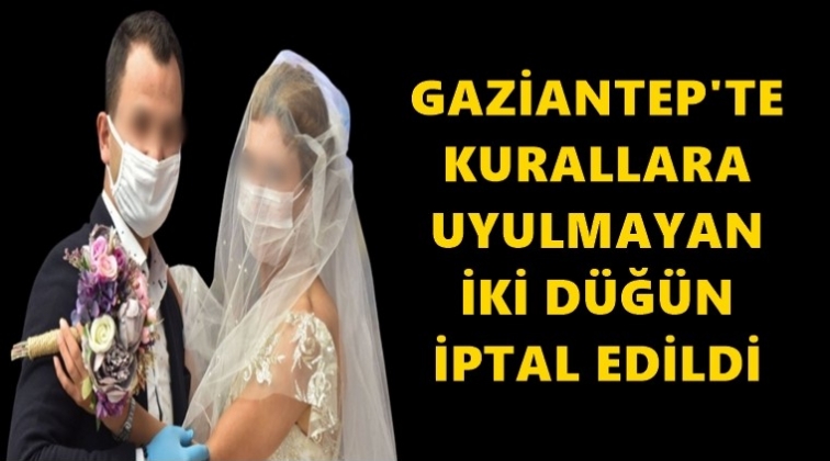 Gaziantep'te iki düğün iptal edildi!..