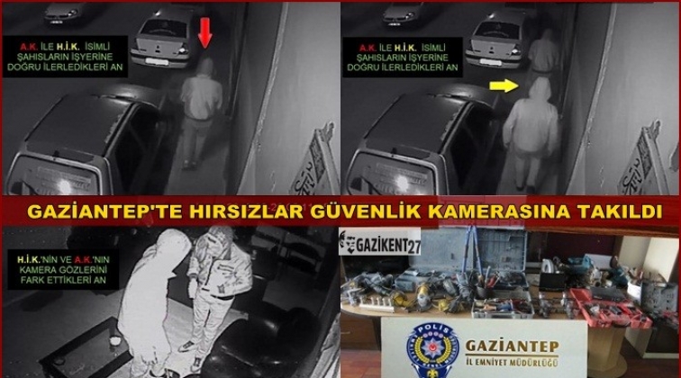 Gaziantep'te kameraya yakalanan hırsızlar ne yaptı?