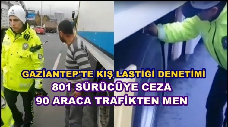 Gaziantep'te kar lastiği denetimi