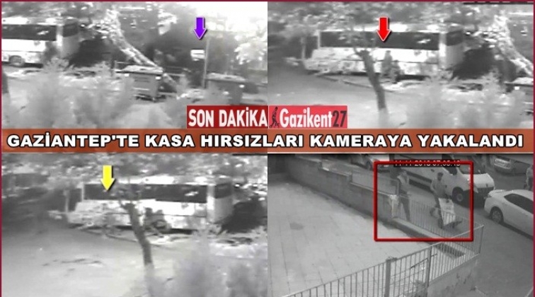 Gaziantep'te kasa hırsızlığı g&uuml;venlik kamerasında