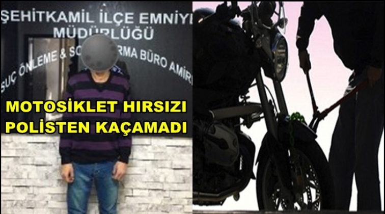 Gaziantep'te motosiklet hırsızı yakayı ele verdi