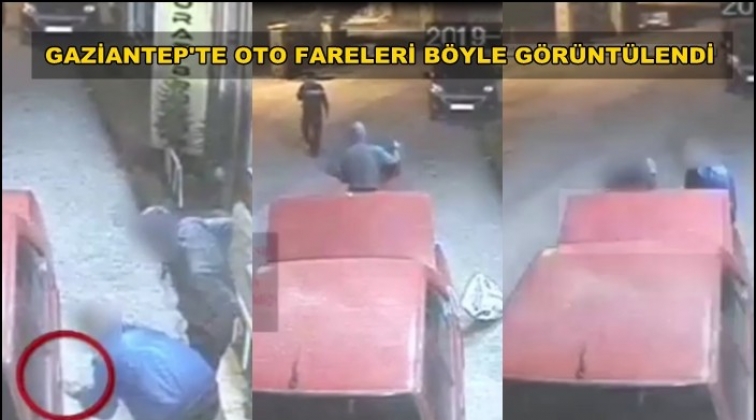 Gaziantep'te oto hırsızları kameraya yakalandı!