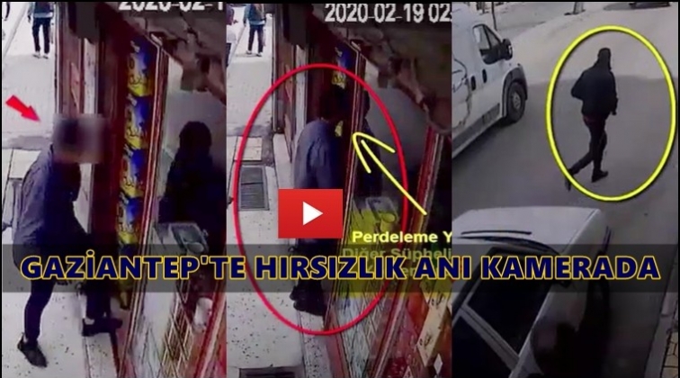 Gaziantep'te otomobilden hırsızlık kamerada