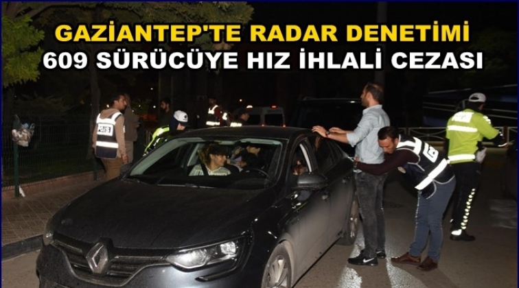 Gaziantep'te radarlı hız denetimi