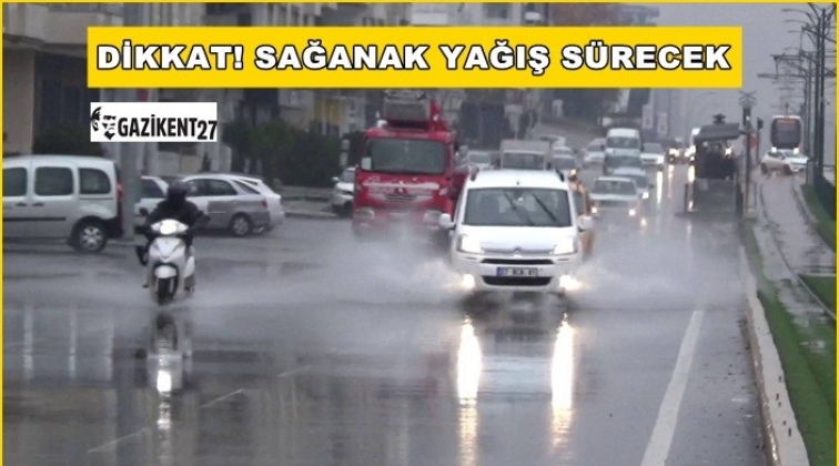 Gaziantep'te sağanak yağış etkisini sürdürecek