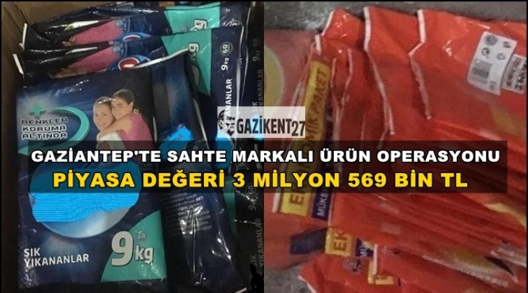 Gaziantep'te sahte marka ve logolu &uuml;r&uuml;n operasyonu