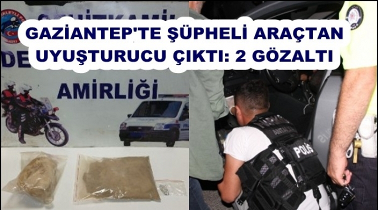 Gaziantep'te şüpheli araçta yüklü miktarda uyuşturucu