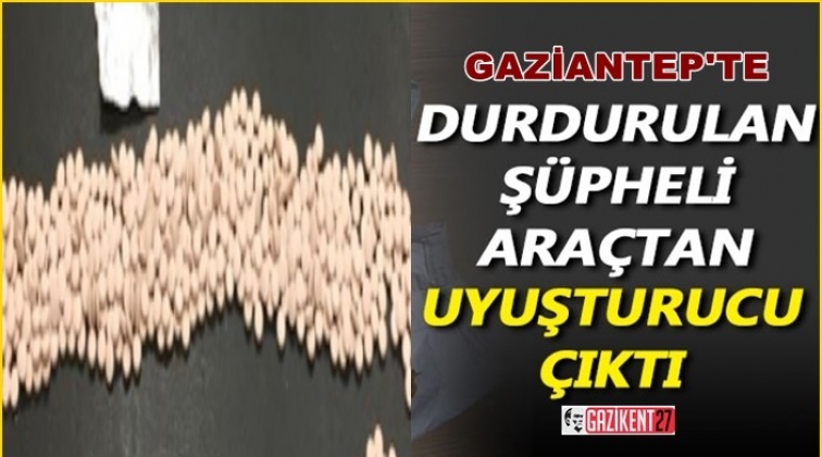 Gaziantep'te şüpheli araçtan uyuşturucu çıktı