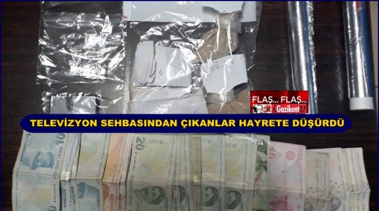 Gaziantep'te televizyon sehpasına gizlenmiş uyuşturucu