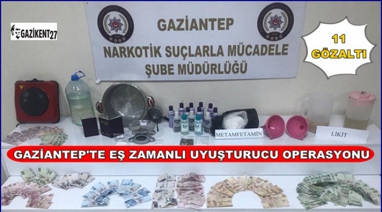 Gaziantep'te uyuşturucu operasyonu: 11 gözaltı