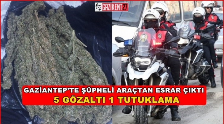 Gaziantep'te uyuşturucu operasyonu 5 gözaltı