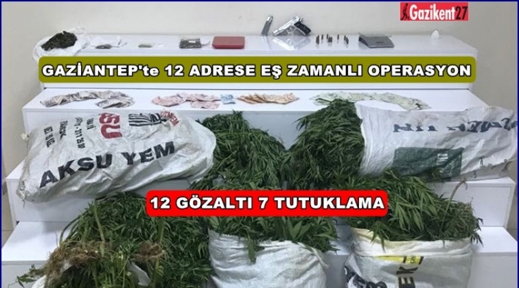 Gaziantep'te uyuşturucu operasyonu: 7 tutuklama