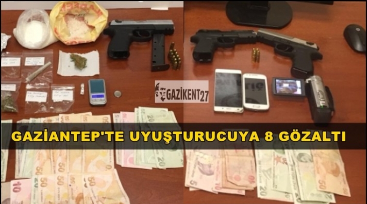 Gaziantep'te uyuşturucu satıcılarına operasyon: 8 gözaltı