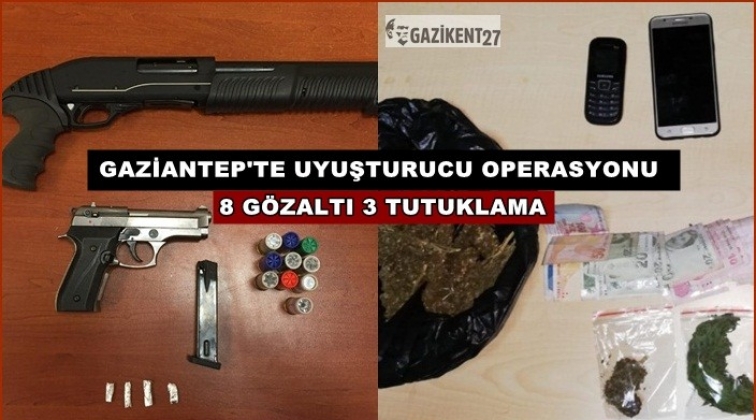 Gaziantep'te uyuşturucu ticaretine 3 tutuklama