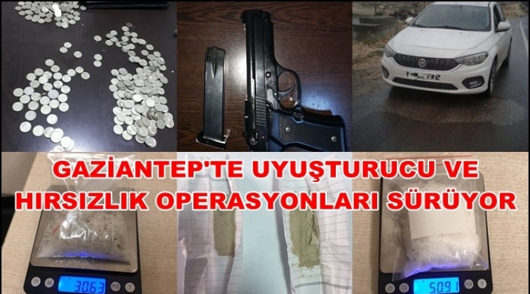 Gaziantep'te uyuşturucuya 17 hırsızlığa 11 gözaltı