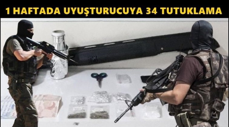 Gaziantep'te uyuşturucuya 34 tutuklama!