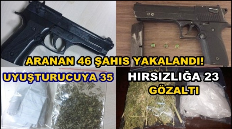Gaziantep'te uyuşturucuya 35 hırsızlığa 23 gözaltı!