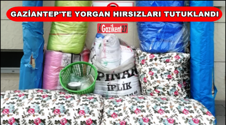 Gaziantep'te yastık-yorgan hırsızlığına 3 tutuklama