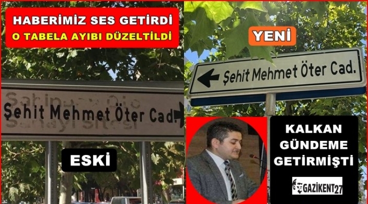 Gaziantep'teki o ayıp d&uuml;zeltildi...