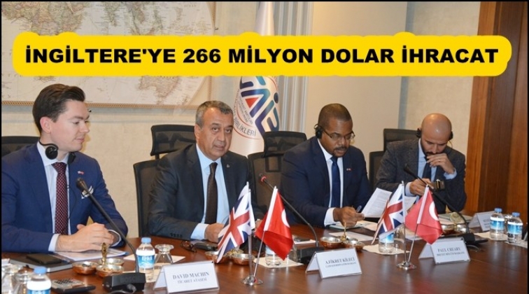 Gaziantep'ten İngiltere’ye 266 milyon dolarlık ihracat