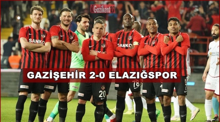 Gazişehir Gaziantep: 2 - Tetiş Yapı Elazığspor: 0