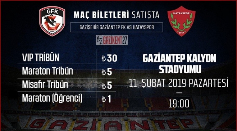 Gazişehir-Hatayspor maç biletleri satışta