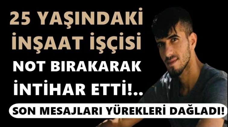 Geçim sıkıntısı çeken işçi intihar etti!..