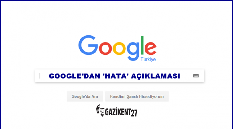 Google'dan arama motorundaki hata açıklaması