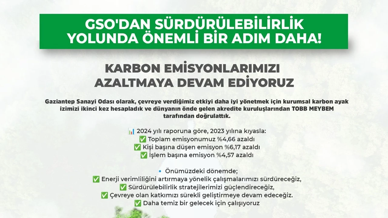 GSO'dan örnek adım: Kurumsal Karbon Ayak İzi...