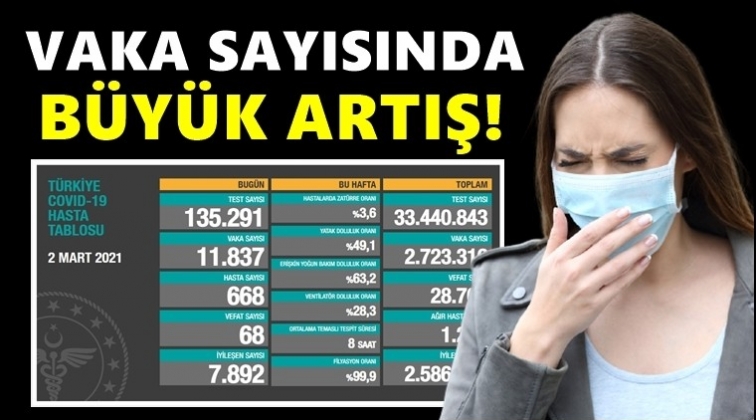 Günlük vaka sayısı 12 bine dayandı!