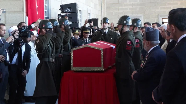 Gürcistan-Azerbaycan sınırında düşen askeri kargo uçağında şehit olan Hava Pilot Yarbay Gökhan Korkmaz son yolculuğuna uğurlandı