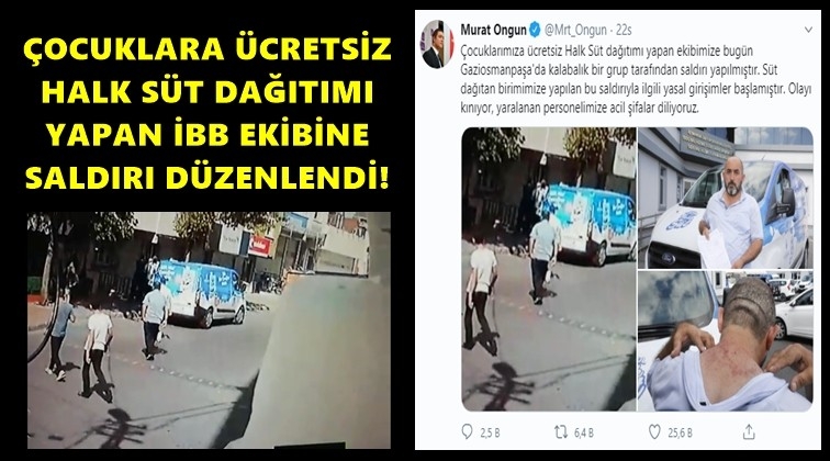 Halk Süt dağıtımı yapan İBB ekibine saldırı!