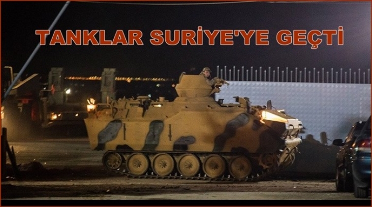 Hava harekatının ardından tanklar Suriye'de