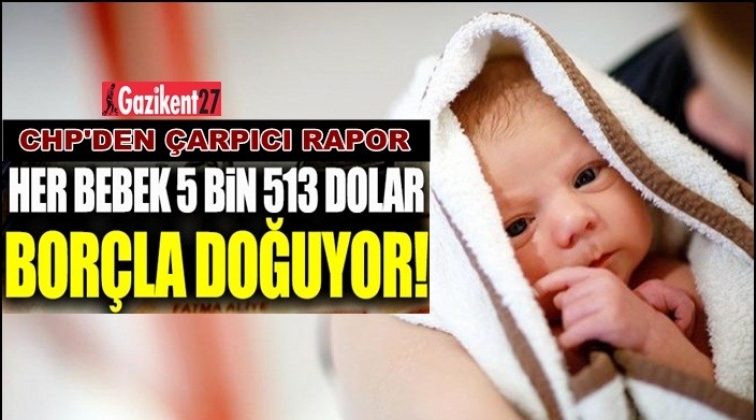 Her bebek 5 bin 513 dolar borçla doğuyor!