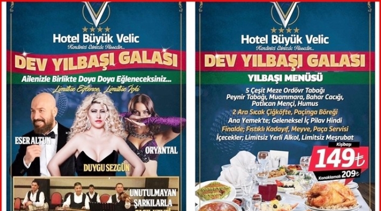 Hotel B&uuml;y&uuml;k Veli&ccedil;'te Dev Yılbaşı Galası