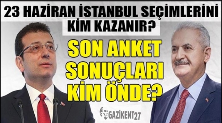 İki şirketten İstanbul anket sonu&ccedil;ları